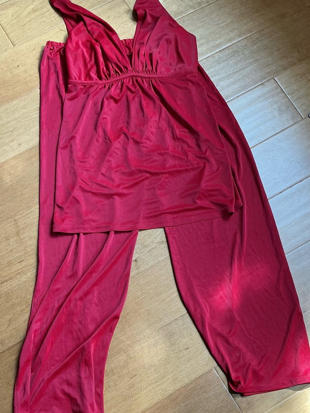 Natori Red Two-Piece Pajama Set